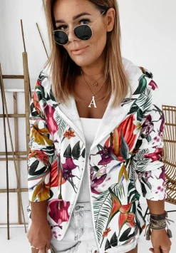 Asymetryczna Bluza Leeds Jungle Biala