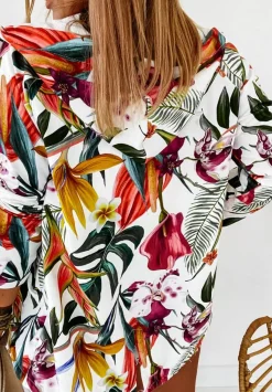 Asymetryczna Bluza Leeds Jungle Biala