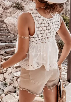 Azurowy Top Boho Pink Sands Ecru