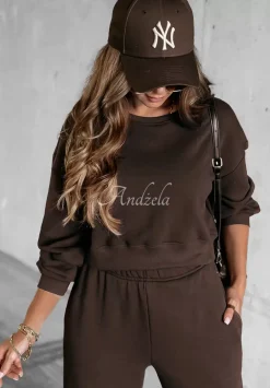 Bluza Dresowa Jump Into Fall Czekoladowa