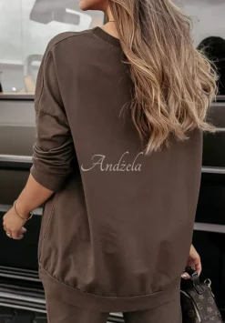 Bluza Oversize Power Flex Czekoladowa