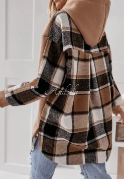Bluza Oversize W Krate Z Kapturem Johnson Camelowa
