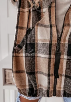 Bluza Oversize W Krate Z Kapturem Peabody Camelowa