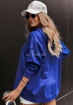 Bluza Oversize Z Kapturem Limitless Kobaltowa