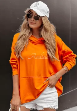 Bluza Oversize Z Kapturem Limitless Neonowy Pomaranczowy