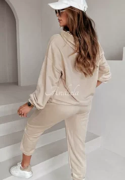 Bluza Oversize Z Kapturem Obsessed About Colors Bezowa