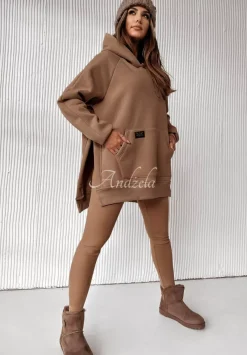 Bluza Z Kieszenia I Kapturem Siempre Camelowa