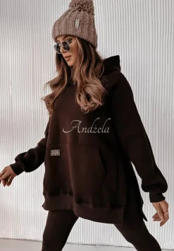 Bluza Z Kieszenia I Kapturem Siempre Czekoladowa