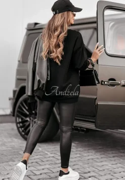 Bluza Z Nadrukiem Sequin Zebra Czarna