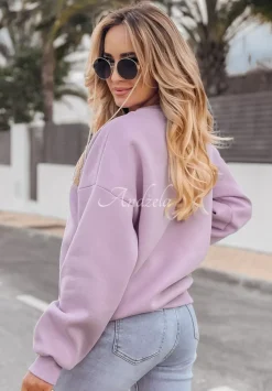 Bluza Z Napisem Amour Liliowa