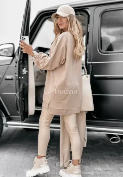 Bluza Ze Sciagaczami Good Mood Bezowa