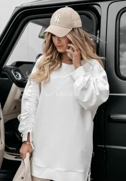 Bluza Ze Sciagaczami Good Mood Ecru