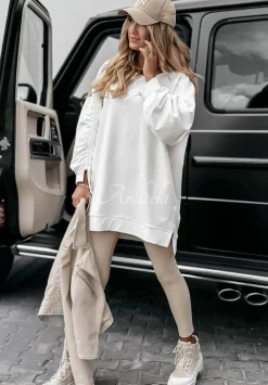 Bluza Ze Sciagaczami Good Mood Ecru