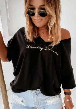 Bluzka Oversize Chasing Dreams Czarna