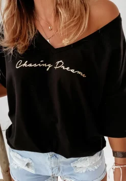 Bluzka Oversize Chasing Dreams Czarna