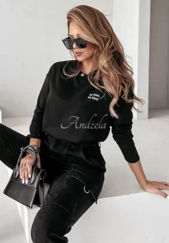 Bluzka Z Nadrukiem Be Cool, Be Kind Czarna