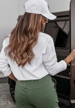 Bluzka Z Nadrukiem California Los Angeles Ecru