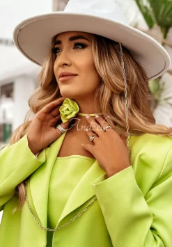 Choker, Bransoletka, Opaska 3In1 Think About Me Limonkowy