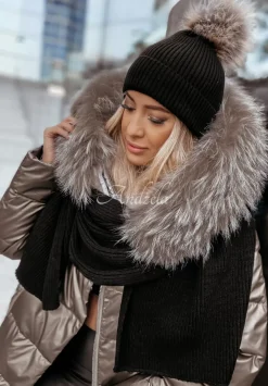 Czapka Z Pomponem Greenland Czarna