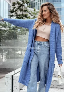Dlugi Kardigan Oversize All Day Raining Niebieski