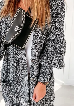 Dlugi Kardigan Oversize Cocomore Fluent Czarny