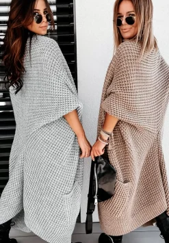 Dlugi Kardigan Oversize Moi Szary