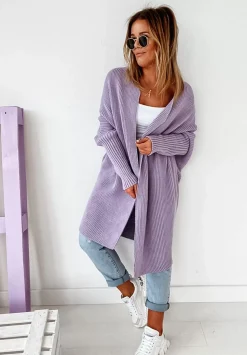 Dlugi Kardigan Oversize Sephia Fioletowy