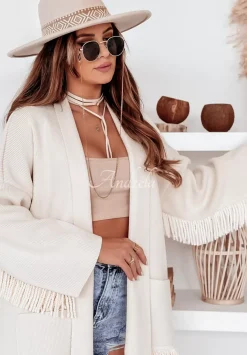 Dlugi Kardigan Oversize Z Fredzlami Cocomore Dress Code Ecru
