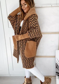 Dlugi Plaszcz Alpaka Cocomore Viviano Camelowy