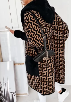 Dlugi Plaszcz Alpaka Cocomore Viviano Ciemny Camel