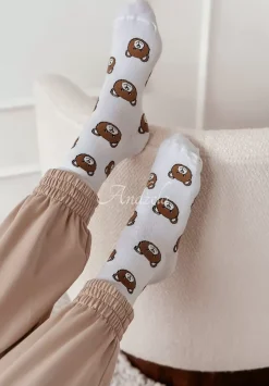 Dlugie Skarpetki Z Misiami Bears Biale