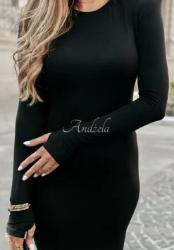 Dopasowana Sukienka Femme Finesse Czarna