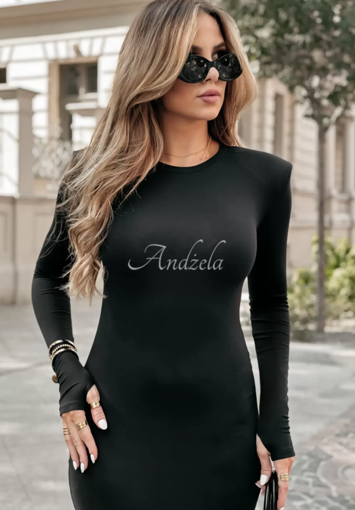 Dopasowana Sukienka Femme Finesse Czarna