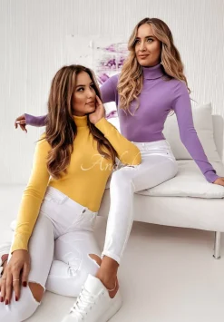 Dopasowany Sweter Z Golfem Solange Bananowy