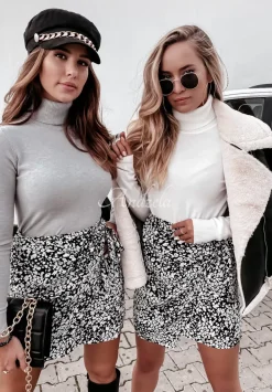 Dopasowany Sweter Z Golfem Solange Szary