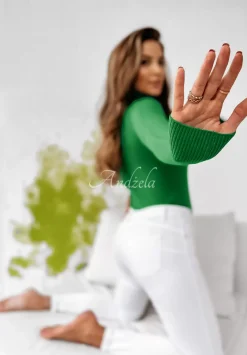 Dopasowany Sweter Z Golfem Solange Zielony