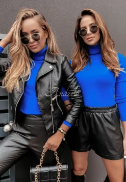Dopasowany Sweter Z Golfem Solange Kobaltowy