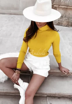 Dopasowany Sweter Z Golfem Solange Zolty