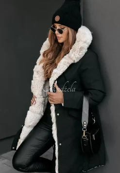Dwustronna Kurtka Z Futerkiem Arctic Winter Czarna
