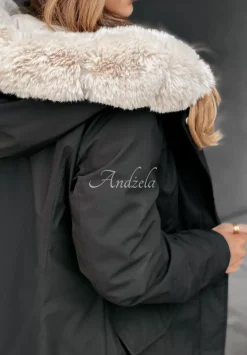 Dwustronna Kurtka Z Futerkiem Arctic Winter Czarna