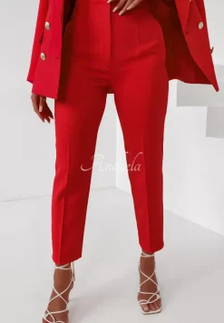 Eleganckie Spodnie Marshall Czerwone