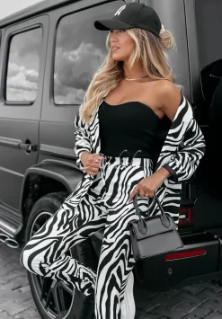 Eleganckie Spodnie Premium W Zebre