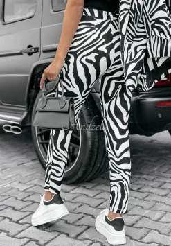 Eleganckie Spodnie Premium W Zebre