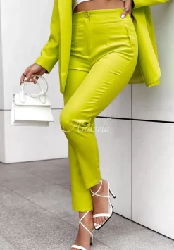 Eleganckie Spodnie Trendsetter Limonkowe