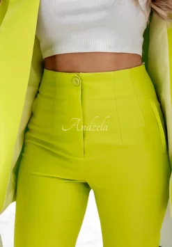 Eleganckie Spodnie Trendsetter Limonkowe