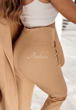 Eleganckie Spodnie Trendsetter Camelowe