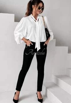 Eleganckie Spodnie Z Paskiem Admire Czarne