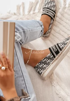 Espadryle We Wzory A Long Way Czarne