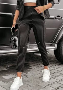 Garnitur Damski W Paski Designer'S Choice Czarny