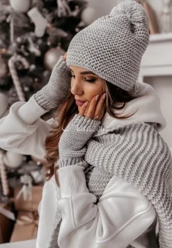 Komplet Czapka, Szalik, Rekawiczki 3In1 Icy Star Szary